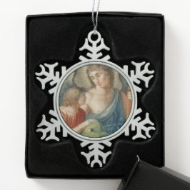 St. Raphael der Erzengel (M 012) Schneeflocken Zinn-Ornament
