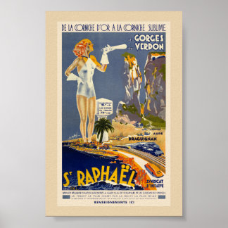 St Raphaël Frankreich Vintage Poster 1930er Jahre