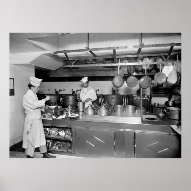 St. Regis Hotel Kitchen, Anfang 1900 Poster (Vorne)