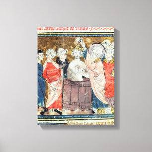 St. Remigius, Bischof von Rheims taufend Leinwanddruck
