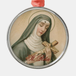 St. Rita of Cascia (M 015) Ornament Aus Metall