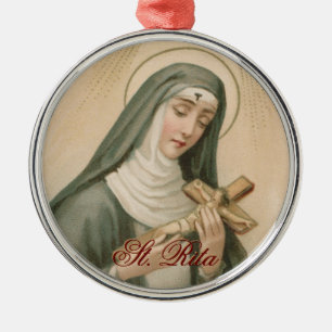 St. Rita of Cascia (M 015) Ornament Aus Metall