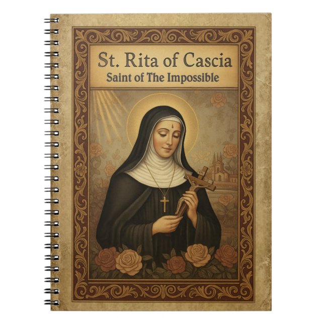 St. Rita von Cascia, Heilige der Unmöglichen, kath Notizblock (Vorderseite)