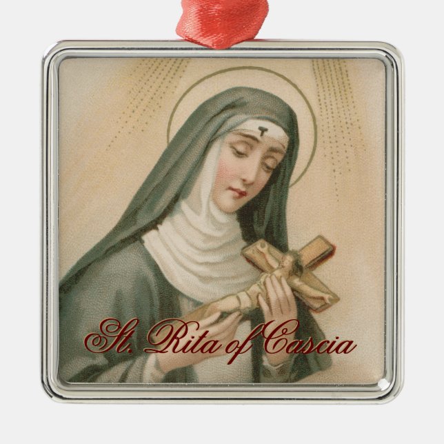 St. Rita von Cascia (M 015) Platz Ornament Aus Metall (Vorne)