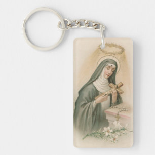 St. Rita von Cascia (M 015) Rechteckig Acryl Schlüsselanhänger