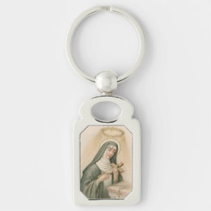St. Rita von Cascia (M 015) Rechteckig Metall Schlüsselanhänger