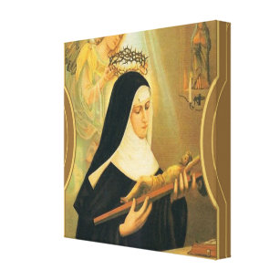 St. Rita von Cascia w/Crown des Dornen-Engels Leinwanddruck