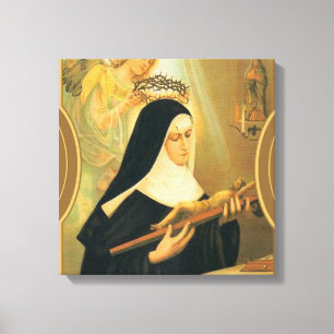 St. Rita von Cascia w/Crown des Dornen-Engels Leinwanddruck