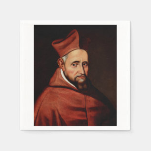 St. Robert Bellarmin Schutzpatron der Kirchenrecht Serviette