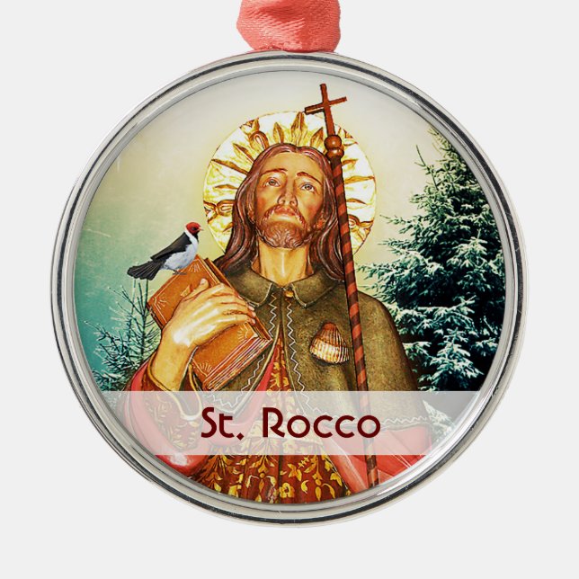 St. Rocco - San Rocco - St. Roch Vorlage Silbernes Ornament (Vorne)
