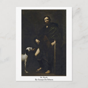 St. Roch by Jusepe de Ribera Postkarte