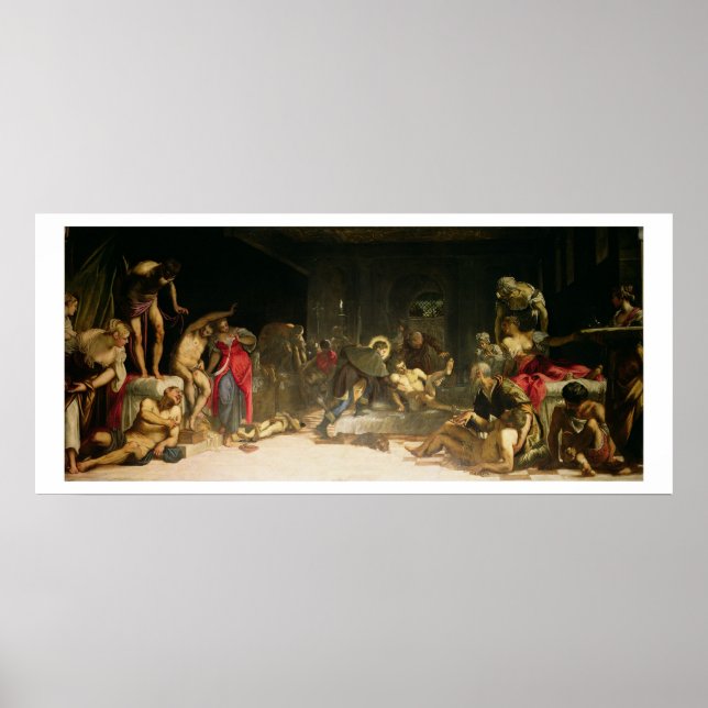 St. Roch, der die Pest heilt Poster (Vorne)