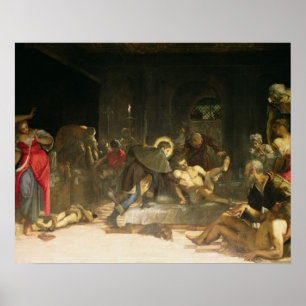 St. Roch, der die Pest heilt Poster