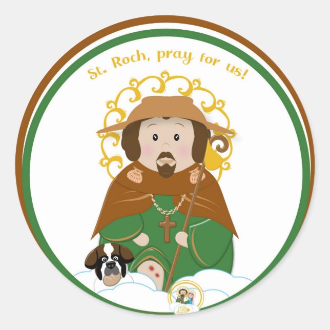St. Roch Runder Aufkleber (Vorderseite)