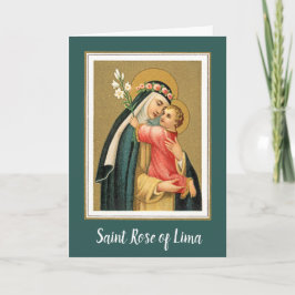 St. Rose & das Christkind (M 023) Leere Gruß Karte