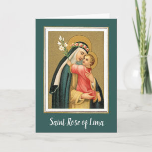 St. Rose & das Christkind (M 023) Leere Gruß Karte