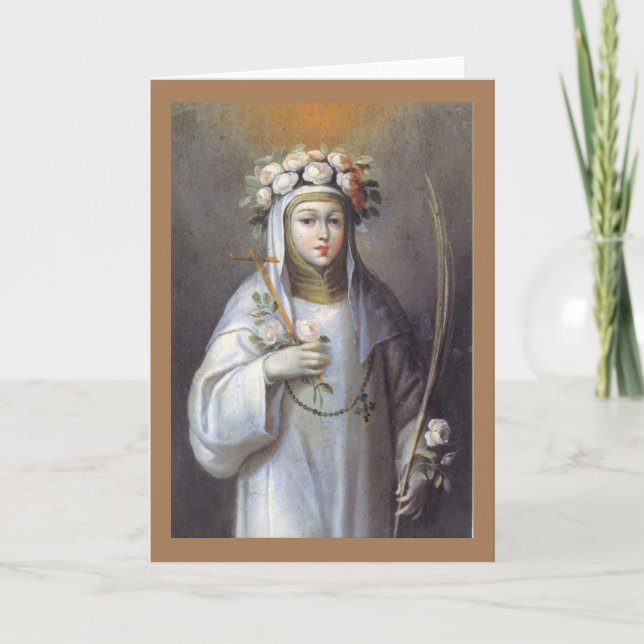 St. Rose Lima Card Karte (Vorderseite)