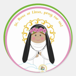 St. Rose Lima Runder Aufkleber