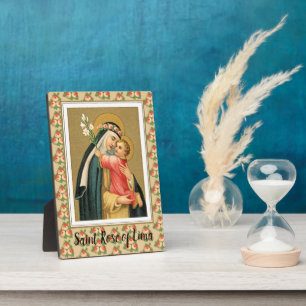 St. Rose Lima und das Christkind (M 023) Fotoplatte