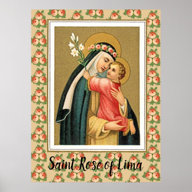 St. Rose Lima und das Christkind (M 023) Poster (Vorne)