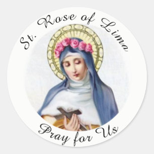 St. Rose von Lima Runder Aufkleber