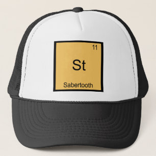 St - Saberzahnfunny Chemistry Element Symbol T-Shi Truckerkappe