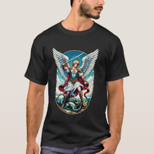 St. Sankt Michael der Erzengel katholischer Engel T-Shirt