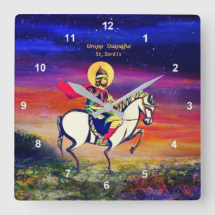St. Sarkis-Acrylmauer-Uhr Quadratische Wanduhr