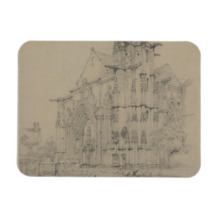 St. Sauveur, Dives, Normandie, c.1821 Magnet