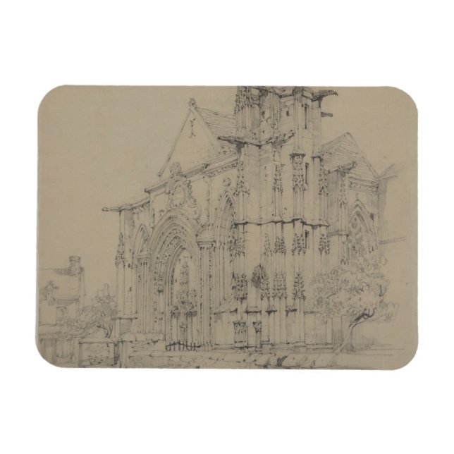 St. Sauveur, Dives, Normandie, c.1821 Magnet (Horizontal)