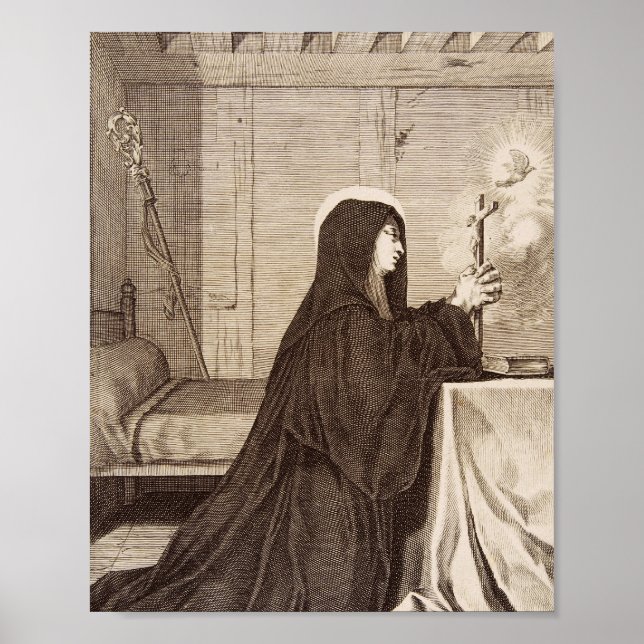 St. Scholastica Gönnerin der Schule Poster (Vorne)