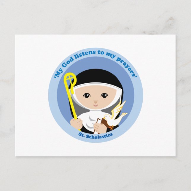 St. Scholastica Postkarte (Vorderseite)