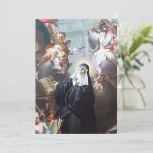 St. Scholastica Religious Nun katholisches Gebet Karte