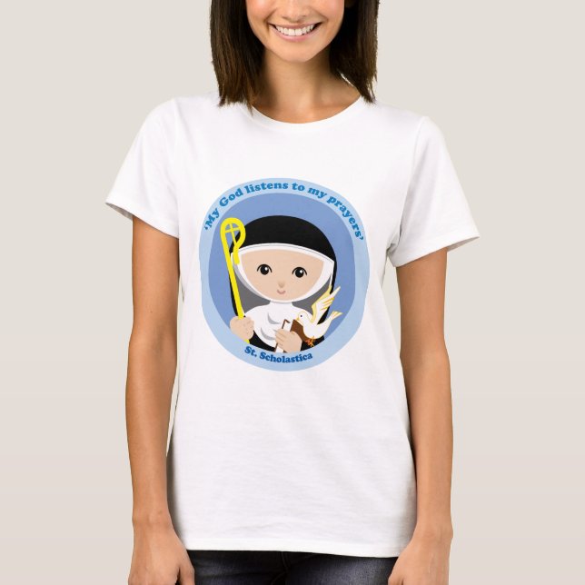 St. Scholastica T-Shirt (Vorderseite)