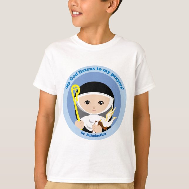 St. Scholastica T-Shirt (Vorderseite)