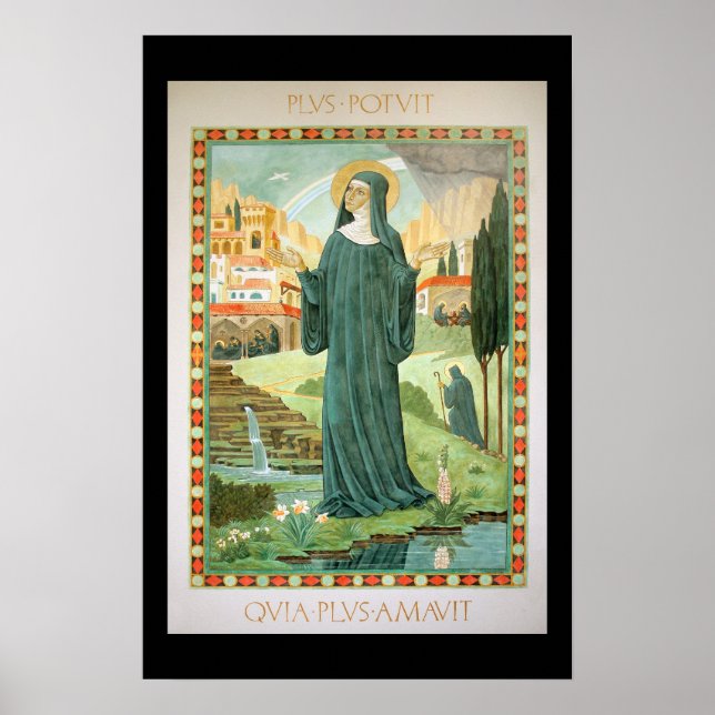 St. Scholastica und Benedikt Poster (Vorne)