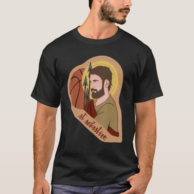 St Sebastian Archery Archer Catholic Patron Saint T-Shirt (Vorderseite)