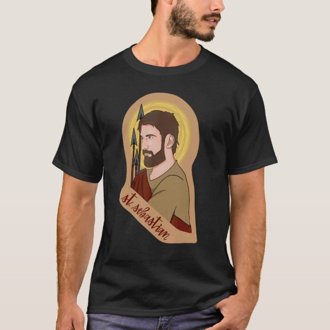 St Sebastian Archery Archer Katholische Kirche St. T-Shirt (Vorderseite)