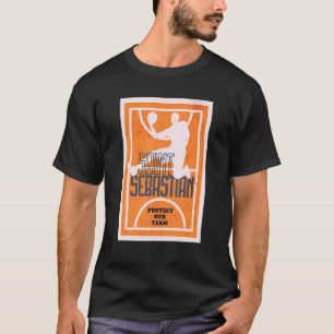 St Sebastian Basketball Dunk Schutzheilige des Spo T-Shirt