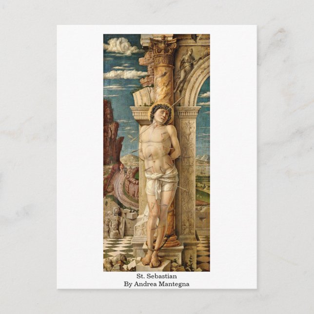 St. Sebastian By Andrea Mantegna Postkarte (Vorderseite)
