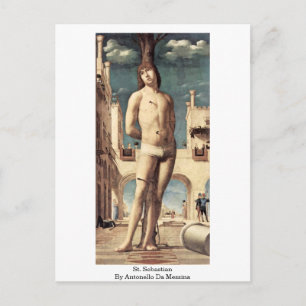 St. Sebastian by Antonello Da Messina Postkarte