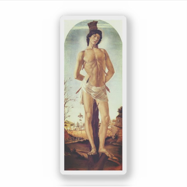 St. Sebastian by Boticelli, 1474 Aufkleber (Vorderseite)