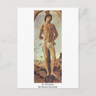 St. Sebastian By Sandro Botticelli Postkarte