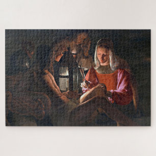 St. Sebastian Embraced by Irene, La Tour Puzzle