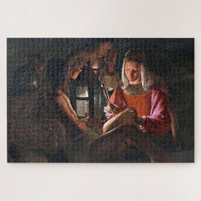 St. Sebastian Embraced by Irene, La Tour Puzzle (Horizontal)