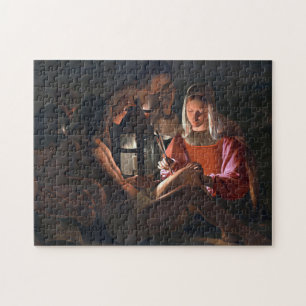 St. Sebastian Embraced by Irene, La Tour Puzzle