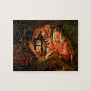 St. Sebastian geneigt von der heiligen Frau (Öl Puzzle
