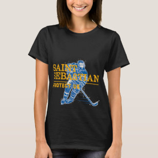 St. Sebastian Hockey Patron Heilige Sportlerin T-Shirt