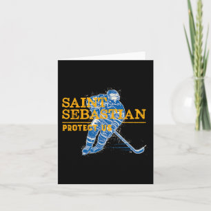 St. Sebastian Hockey Patron Heiliger Sportler Karte