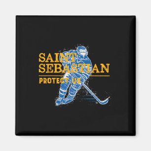 St. Sebastian Hockey Patron Heiliger Sportler Magnet
